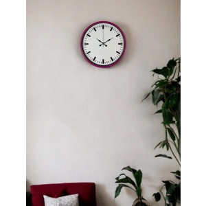 Mey İthalat® 36 Cm Pembe Dekoratif Duvar Saati