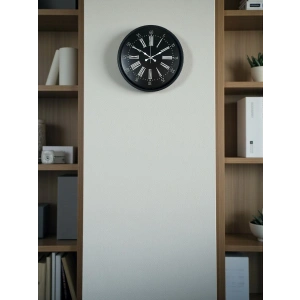 Mey İthalat® 36 Cm Siyah Dekoratif Duvar Saati