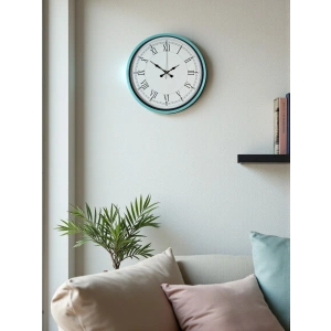 Mey İthalat® 36 Cm Turkuaz Dekoratif Duvar Saati