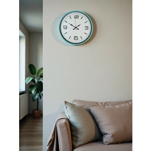 Mey İthalat® 36 Cm Turkuaz Dekoratif Duvar Saati