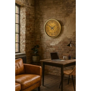 Mey İthalat® 52 cm Eskitme Metal Retro Duvar Saati