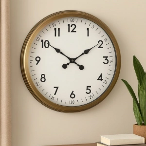 Mey İthalat® 60 cm Eskitme Metal Dekoratif Duvar Saati