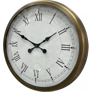 Mey İthalat® 60 cm Eskitme Metal Retro Duvar Saati