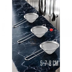 Mey İthalat® Andres 3 Boy Paslanmaz Çelik Süzgeç Seti 715972