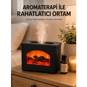 Mey İthalat® Aromaterapi Uyumlu Ultrasonik Oda Nemlendirici Ayarlanabilir Sis Çıkışlı