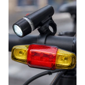 Mey İthalat® Bisiklet Emniyet Işığı Seti Güçlü LED Ön Far Arka Stop Lambası