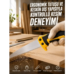 Mey İthalat® Düz Bıçaklı Budama Testeresi Kılıflı Güvenli Tasarım