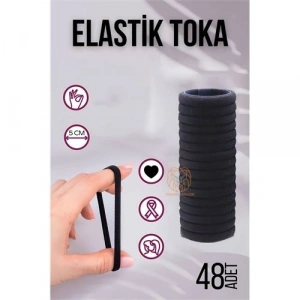 Mey İthalat®  Elastik Toka 48 ADET SİYAH 719701