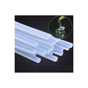 Mey İthalat® KALIN Silikon Çubuk 10’lu Paket – Şeffaf Yedek Silikon