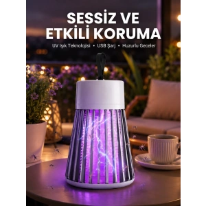 Mey İthalat® Kamp ve Bahçe İçin Şarjlı Böcek Kovucu Lamba