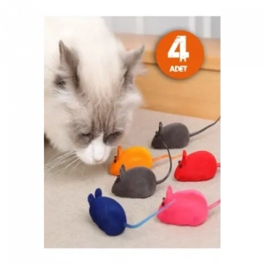 Mey İthalat® Kedi Eğitim Oyun Faresi 4 Adet