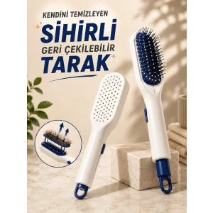 Mey İthalat® KENDİNİ TEMİZLEYEN SİHİRLİ GERİ ÇEKİLEBİLİR TARAK