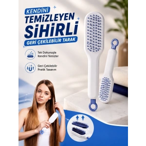 Mey İthalat® Kendini Temizleyen Tarak Fırça Geri Çekilebilir Evcil Hayvana Uygun Sıkı Dişli