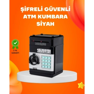 Mey İthalat® Otomatik Para Çeken Şifreli ATM Tasarımlı Kumbara