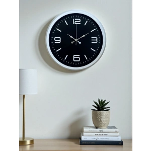 Mey İthalat® Prime White 40  Cm Metal Modern Duvar Saati