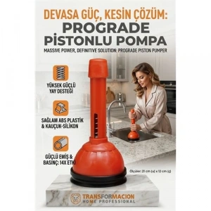 Mey İthalat® ProGrade Pistonlu 14X Lavabo Gider Açıcı Pompa 716627