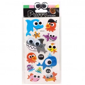 Mey İthalat® Puffy Stickers Oynar Gözlü Şaşkın Balıklar
