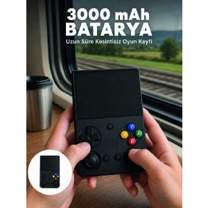 Mey İthalat® Retro Taşınabilir Oyun Konsolu 3.5 İnç IPS Ekran 26 Emülatör Destekli 64GB El Tipi Oyun Cihazı
