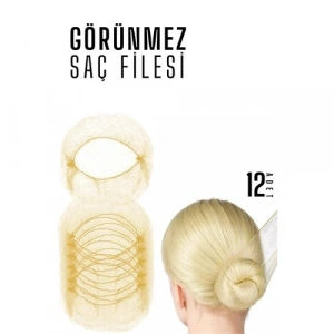 Mey İthalat® SARI Saç Filesi Görünmez 12 ADET 720100