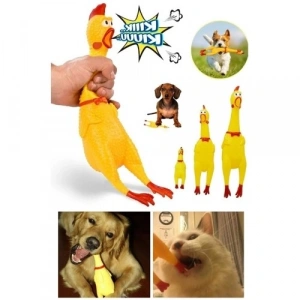 Mey İthalat® Ses Çıkaran Tavuk Kedi Köpek Oyuncağı
