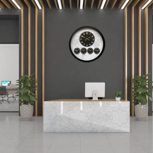 Mey İthalat® Siyah Sade ve Şık 52 Cm Dünya Saati