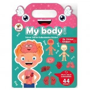Mey İthalat®  Tekrar Kullanılabilen İlk Sticker Kitabım My Body