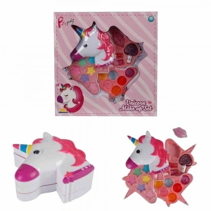 Mey İthalat® Unicorn Şekilli 3 Katlı Makyaj Güzellik Seti