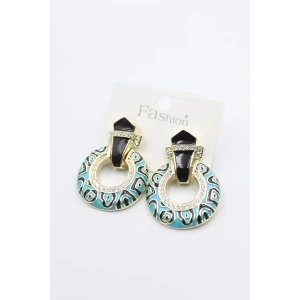 Mineli Halka Küpe - Altın