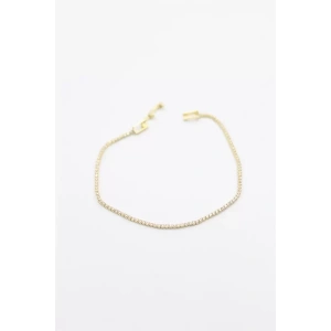 Minik Taşlı Su Yolu Bileklik - Altın