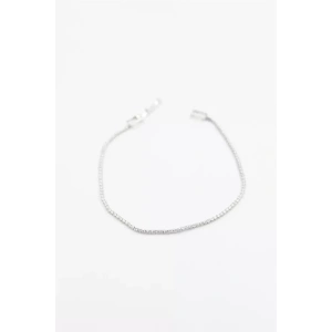 Minik Taşlı Su Yolu Bileklik - Gümüş