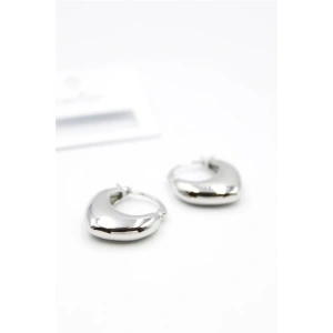 Oval Halka Küpe - Gümüş