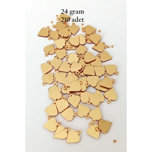 Oya Abiye Bileklik Kolye Pleksi Metalik Plastik Pul Altın Renk 24 gram 210 adet - BNC554