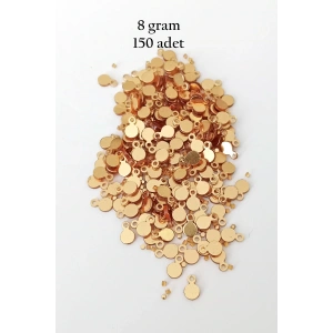 Oya Abiye Bileklik Kolye Pleksi Metalik Plastik Pul Altın Renk 8 gram 150 adet - BNC497