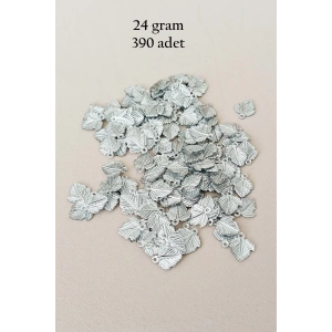 Oya Abiye Bileklik Kolye Pleksi Metalik Plastik Pul Gümüş Renk 24 gram 390 adet - BNC567