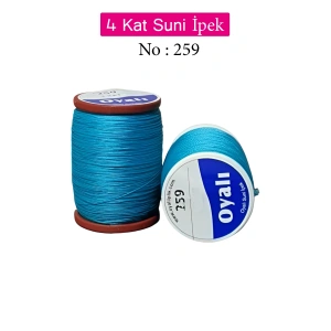 Oyalı 4 Kat Suni İpek İplik İğne Oyası Boncuk İpi Tığ Oyası No:259