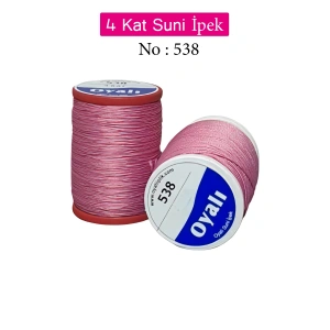 Oyalı 4 Kat Suni İpek İplik İğne Oyası Boncuk İpi Tığ Oyası No:538