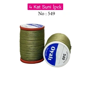 Oyalı 4 Kat Suni İpek İplik İğne Oyası Boncuk İpi Tığ Oyası No:549