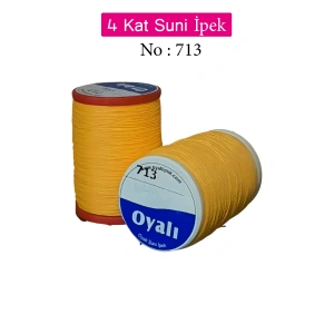 Oyalı 4 Kat Suni İpek İplik İğne Oyası Boncuk İpi Tığ Oyası No:713