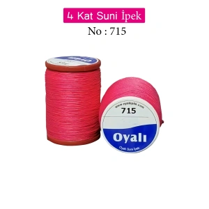 Oyalı 4 Kat Suni İpek İplik İğne Oyası Boncuk İpi Tığ Oyası No:715