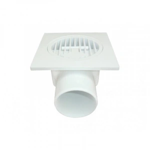 Plastik Yer Süzgeci 10x10 cm 50 mm Yandan Çıkış