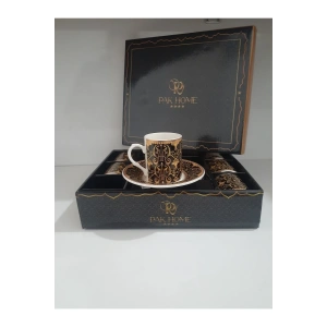 Porselen 6 Lı Lüks Kahve Fincan Takımı Royaleks-PAK-2206