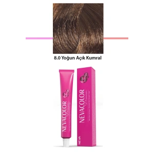 Premium 8.0 Yoğun Açık Kumral - Kalıcı Krem Saç Boyası 50 g Tüp