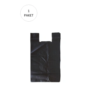 Siyah Hışır Atlet Poşet Mini Boy 22x31 cm 1 Paket Takriben 500 Adet