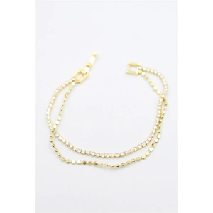 Su Yolu Ezme Zincir Bileklik - Altın