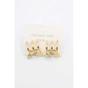 Taş Sallantılı Küpe - Altın