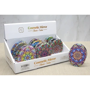 Taşlı El Aynası Oval İnce Alk3763