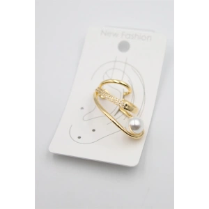 Taşlı Kıkırdak Küpe - Altın