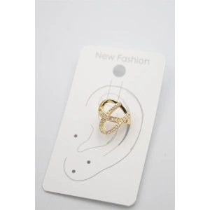 Taşlı Kıkırdak Küpe - Altın