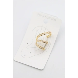 Taşlı Kıkırdak Küpe - Altın