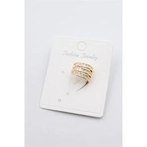 Taşlı Kıkırdak Küpe - Altın